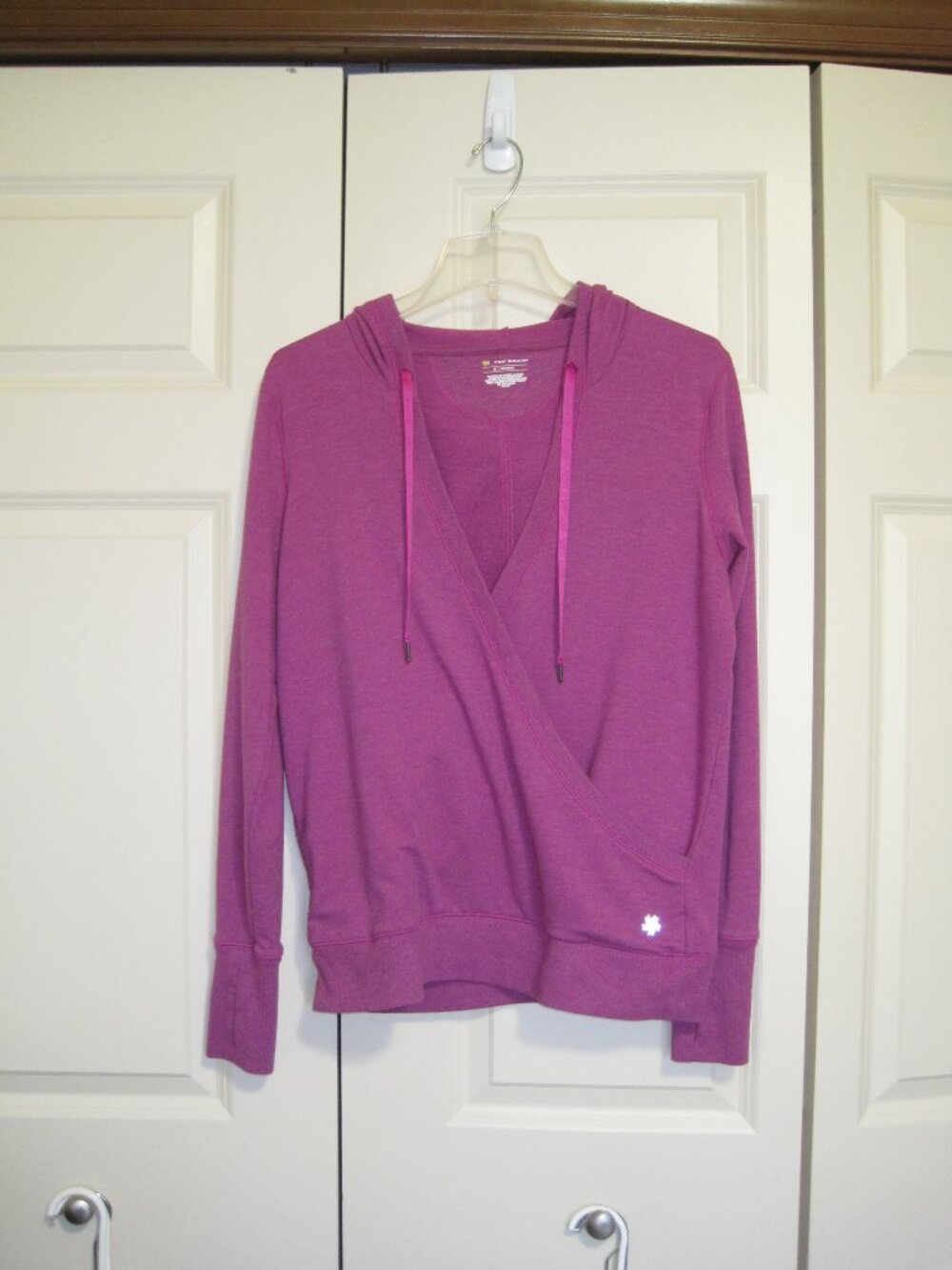 tek gear Purple Wrap-Style Hoodie Sweatshirt